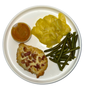 tennessee chicken scalloped pot green beans on a plate