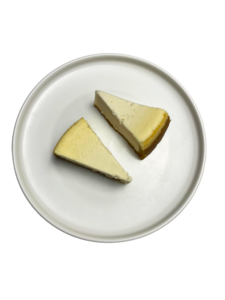 New York style cheesecake on plate