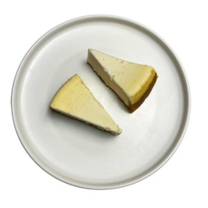 New York style cheesecake on plate